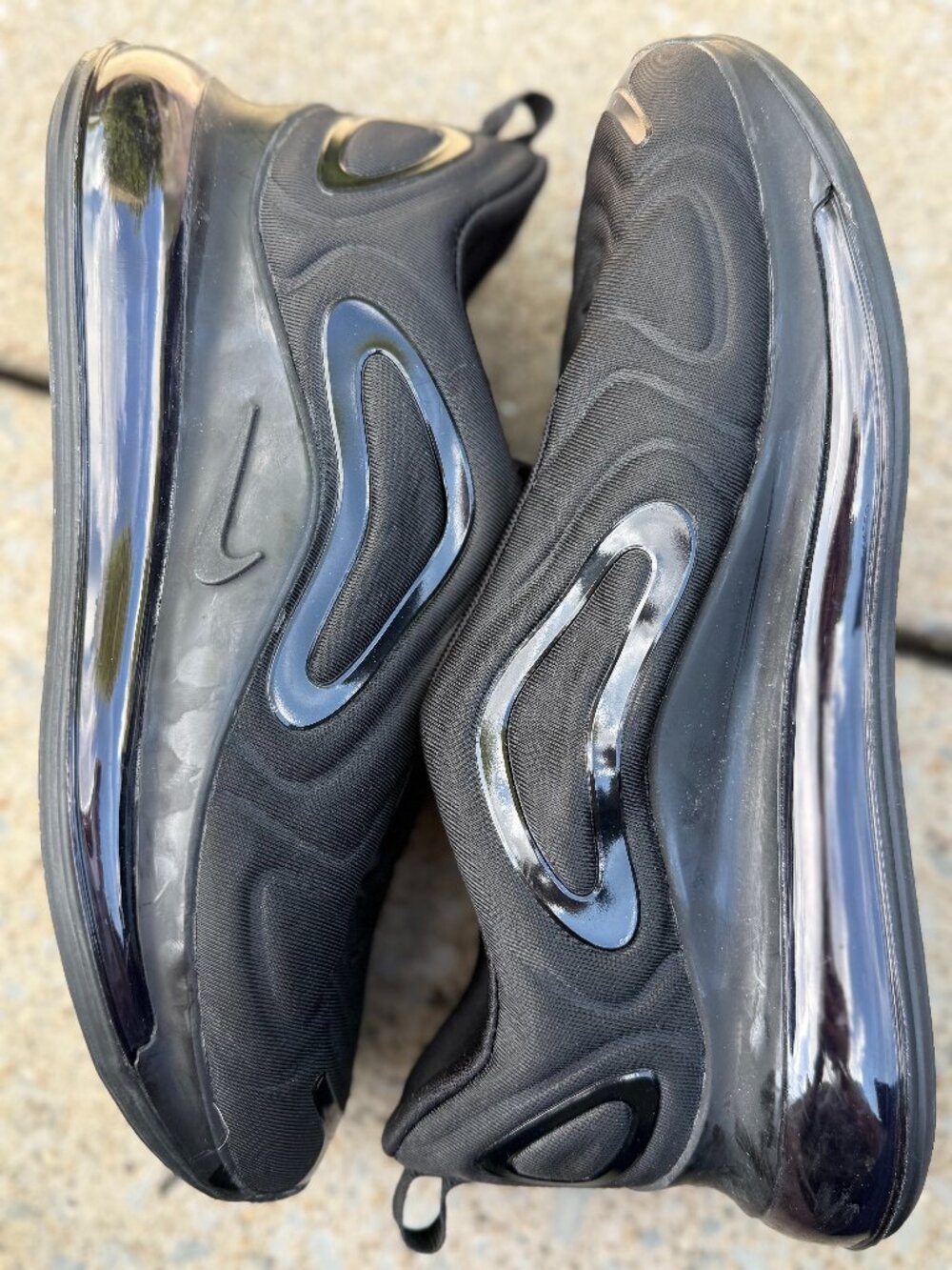 Nike Air Max 720 Mens 7 Black Sneakers Y2K Streetwear Athleisure Retro Air 4376